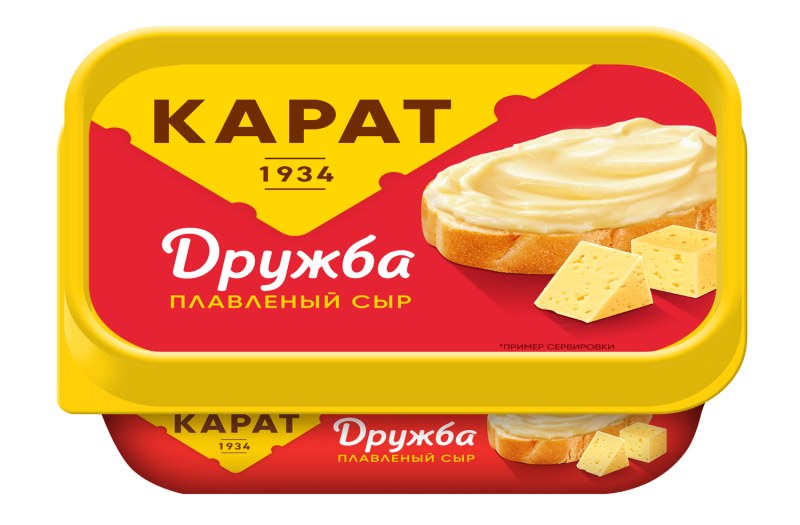 Сыр карат плавленый с ветчиной 45%