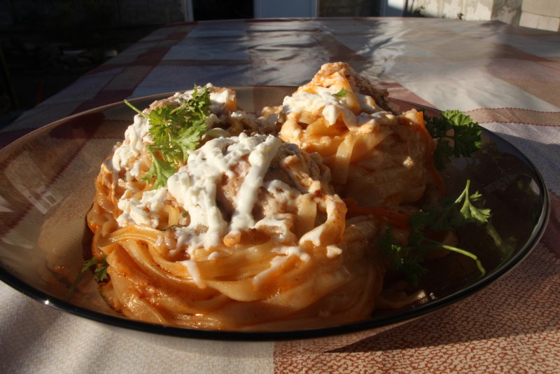 Макароны гнезда в духовке