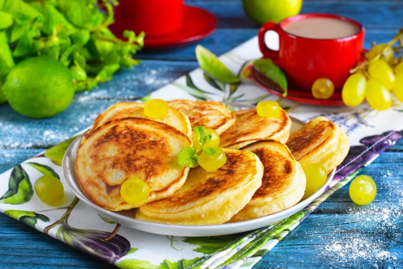 Оладьи с сыром и зеленью
