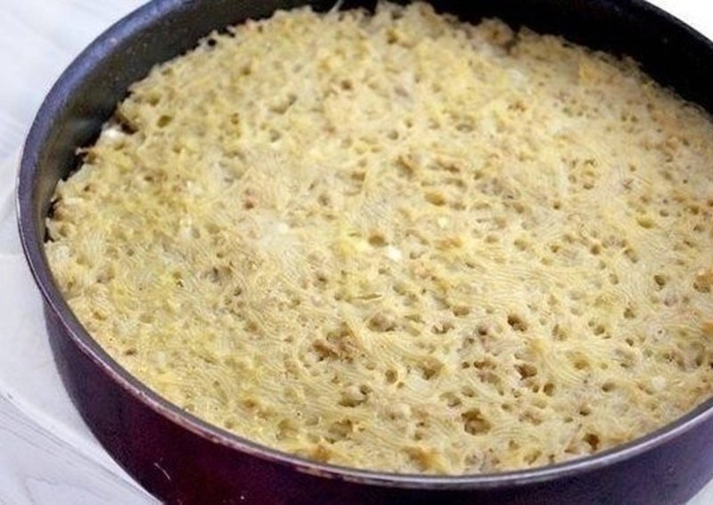 Вермишелевая запеканка с мясом