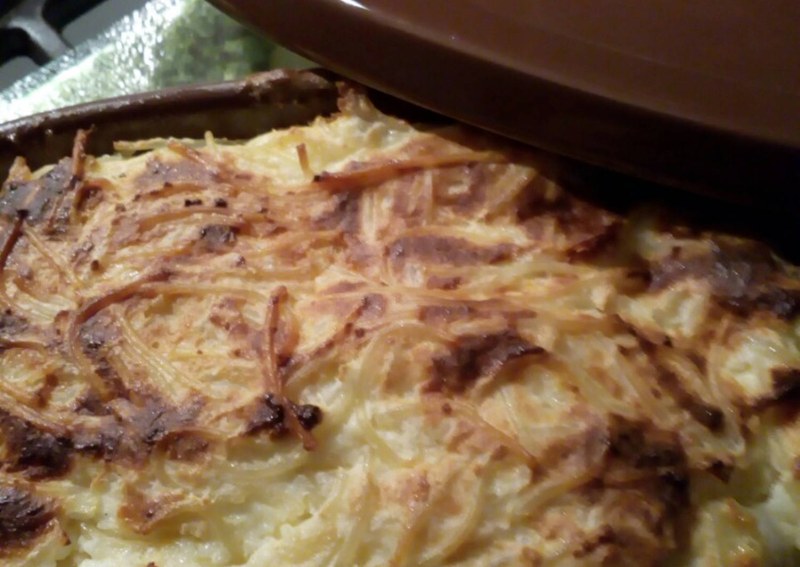Вермишелевая мясная запеканка