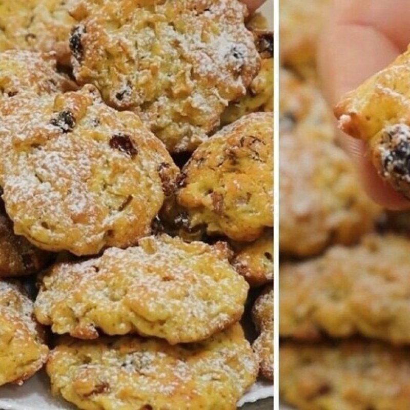 Яблочное печенье с изюмом