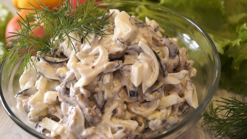 Закуска из баклажанов с грибами