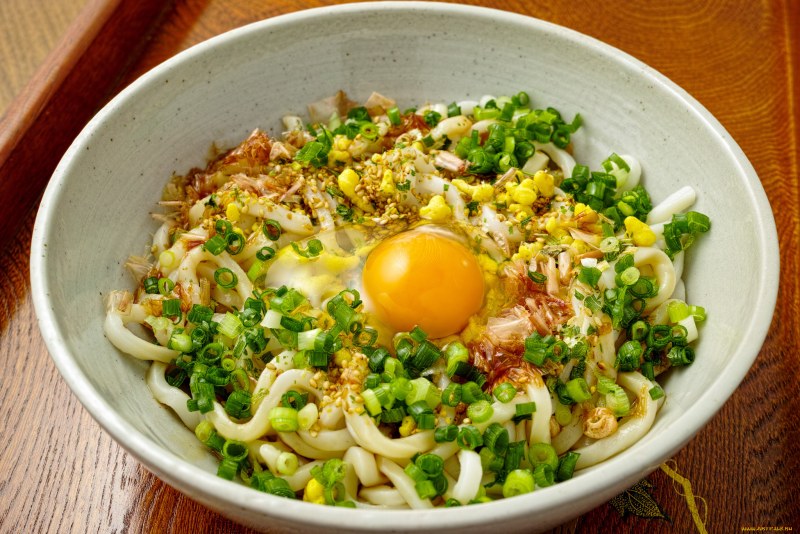 Макароны с яйцом