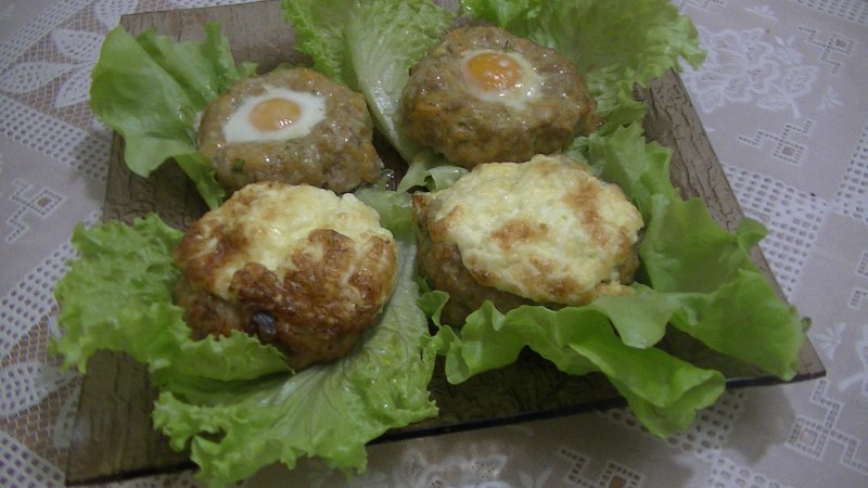 Мясные "гнездышки" с начинкой