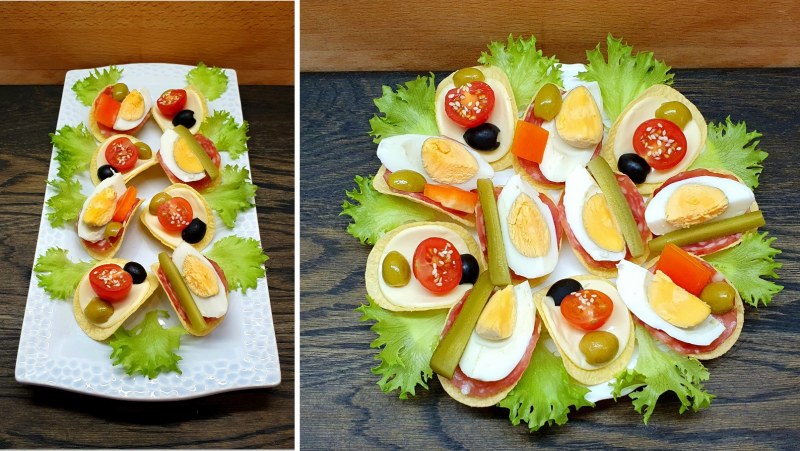 Канапе на чипсах