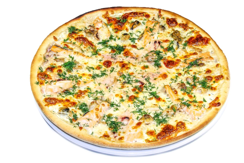 Пицца с копченой курицей