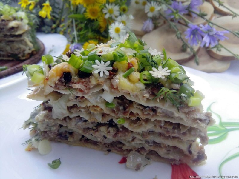 Торт-салат закусочный
