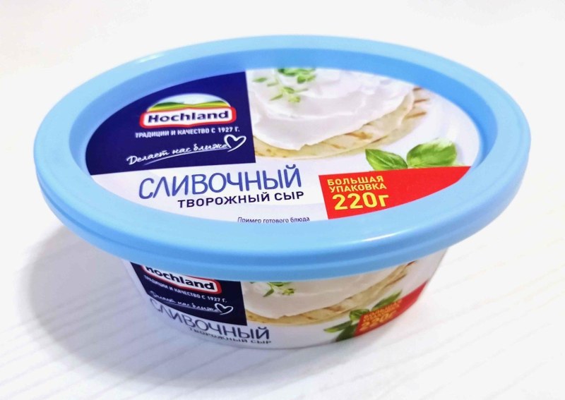 Творожный сыр в синей