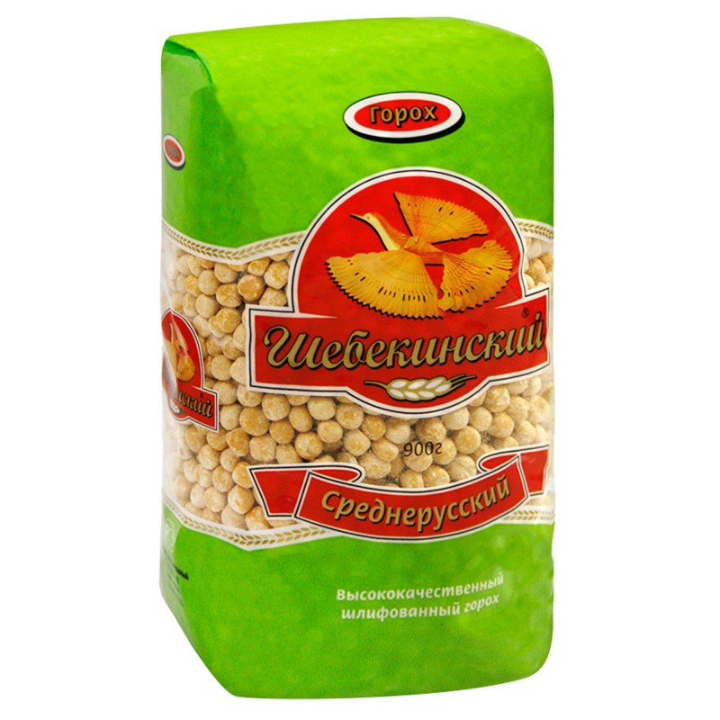 Горох Шебекинский шлифованный колотый, 900г