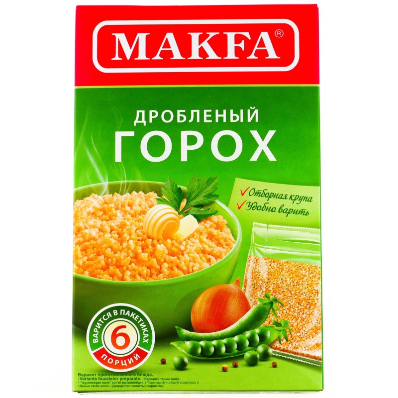 Макфа горох дробленый 400