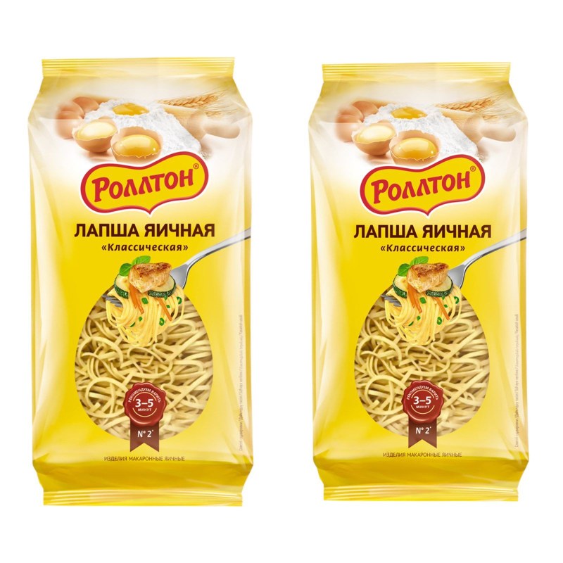 Роллтон лапша яичная классическая, 400 г