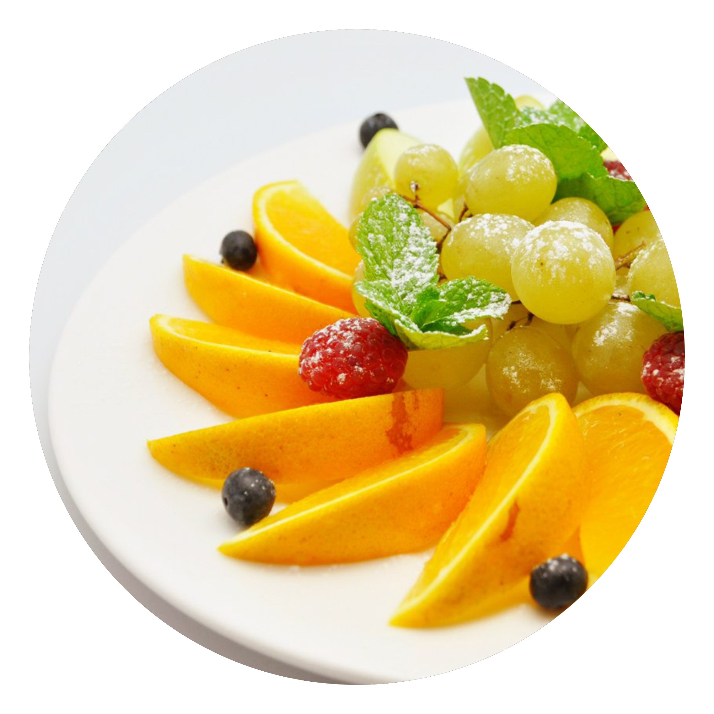 Красивая тарелка с фруктами