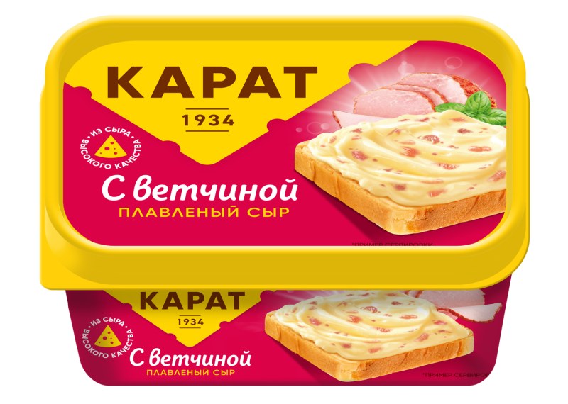 Сыр плавленый карат 400 г ветчина