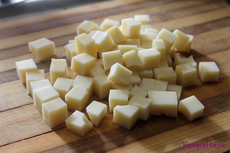 Кабачки нарезанные кубиками
