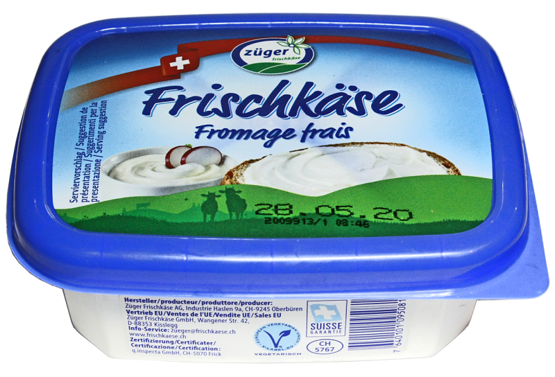 Сыр Zuger frischkase творожный натуральный 66%