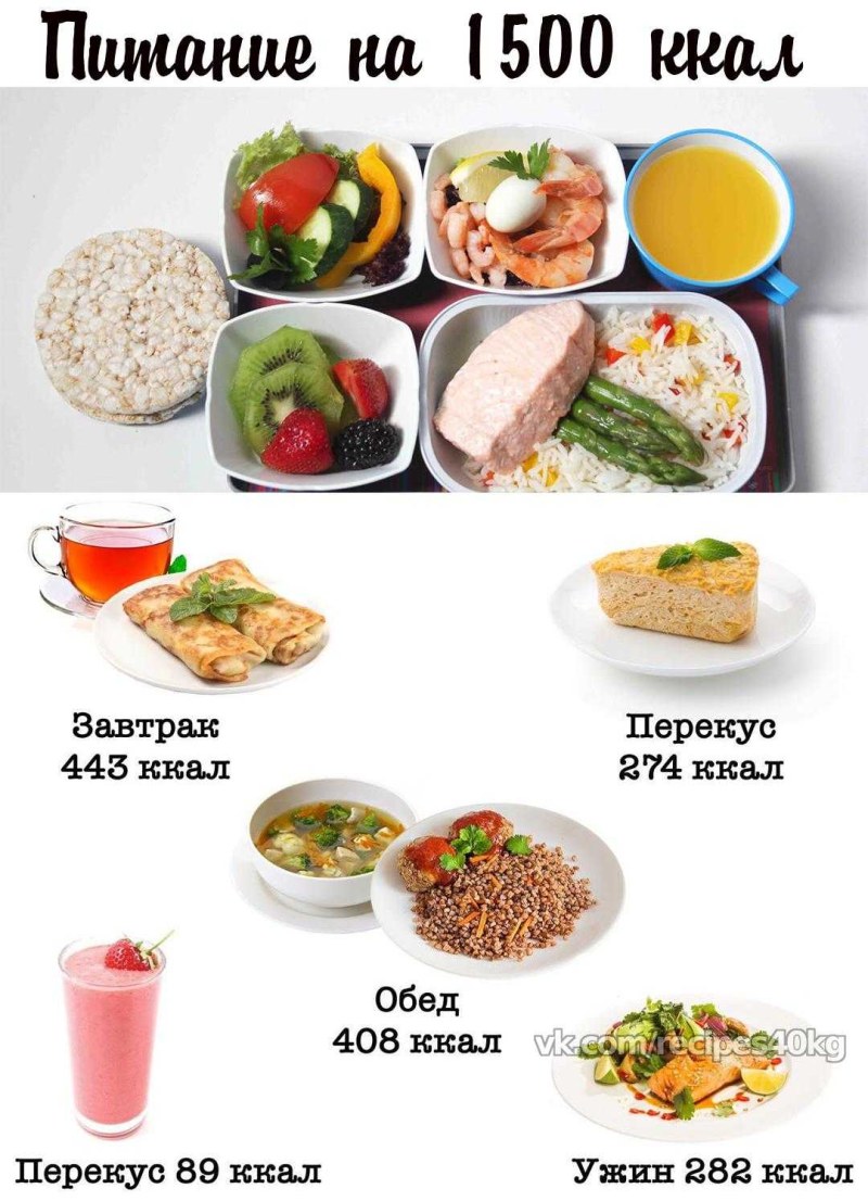 Рацион на 1200 ккал