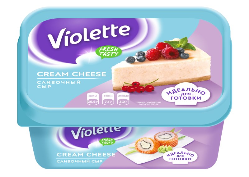 Сыр Violette творожный сливочный 60%