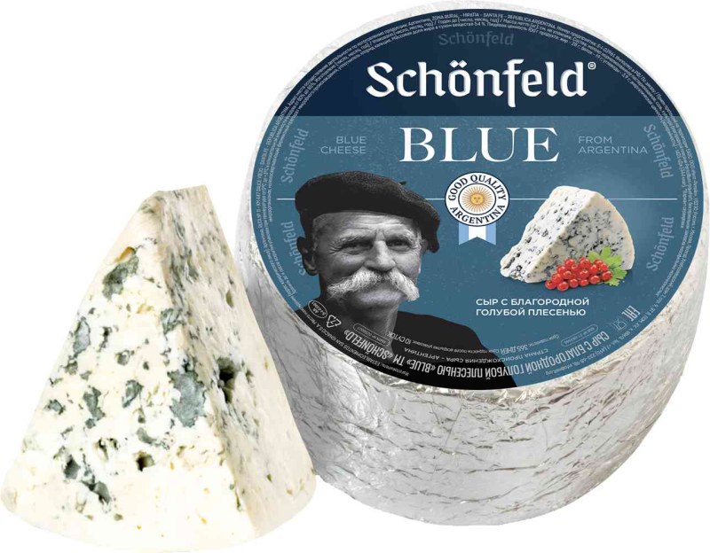 Сыр с голубой плесенью "Schonfeld" 54% 100г