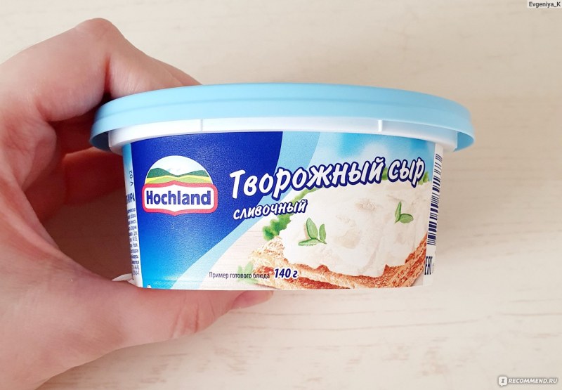Hochland творожный сыр сливочный