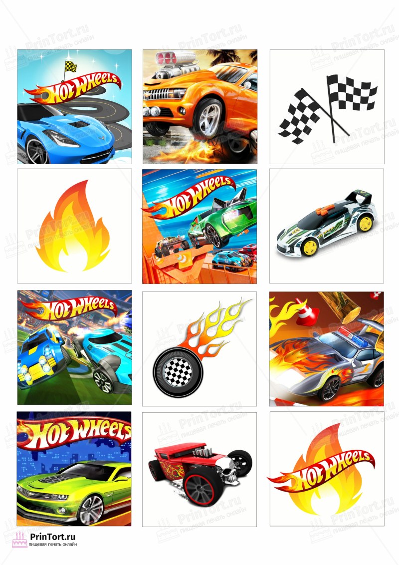 Hot Wheels печать на торт