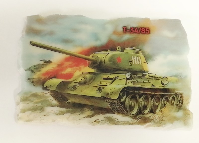 Танк т-34 акварелью