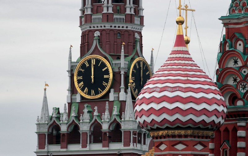 Куранты на Спасской башне Московского Кремля