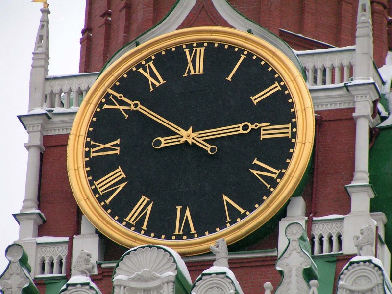 Спасская башня цифербл