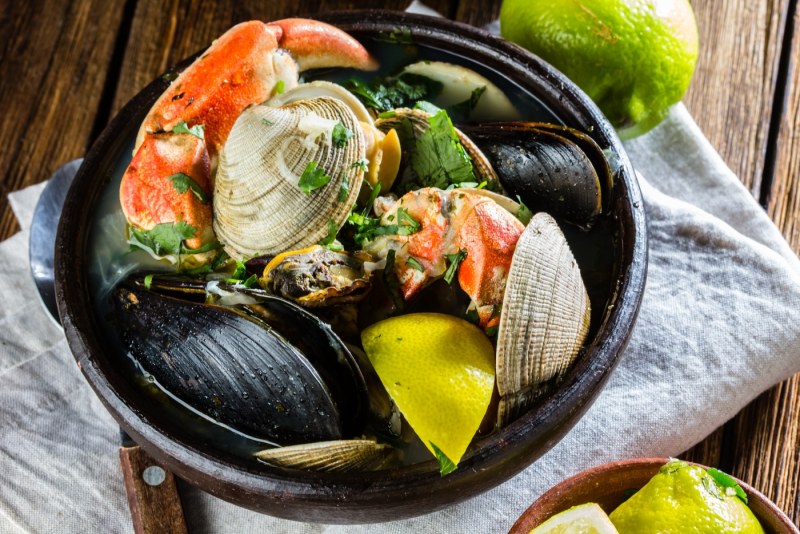 One must never eat shellfish