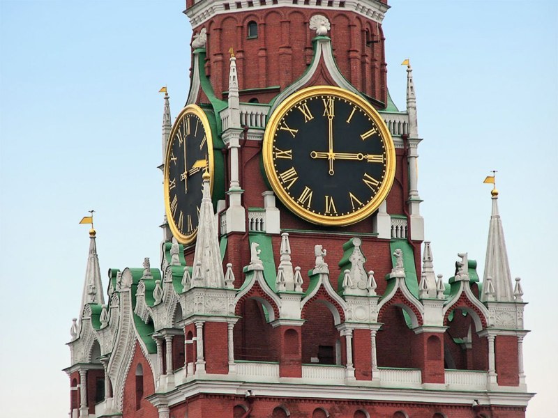 Кремлевские куранты Спасская башня