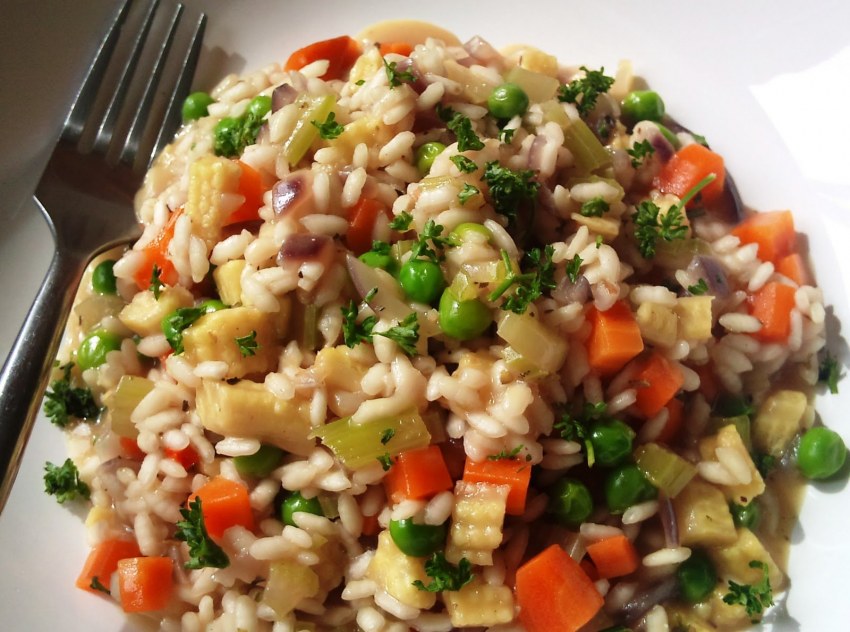 Ризотто с овощами и рисом