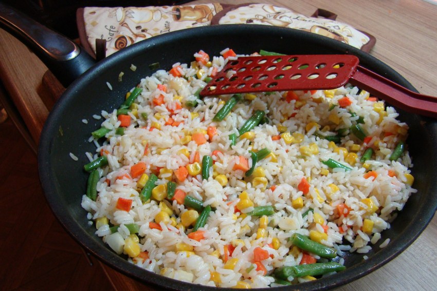 Ризотто с овощами и рисом