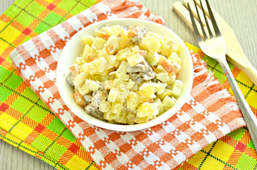 Винегрет из фруктов и овощей