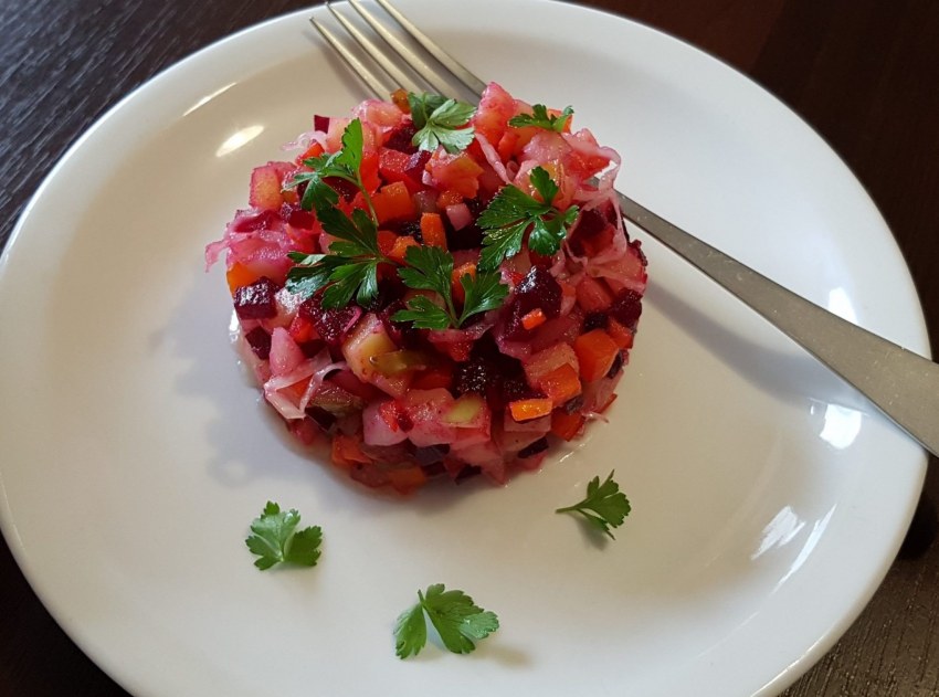Винегрет с мясом