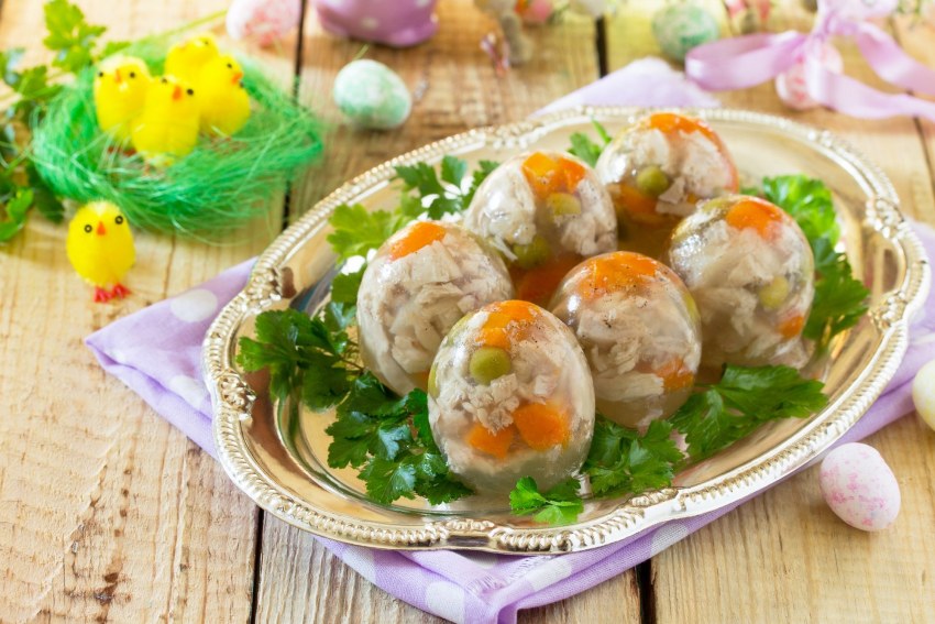 Красивое заливное из курицы