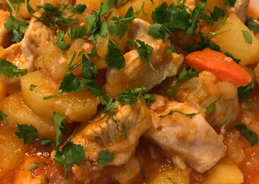 Индейка с овощами