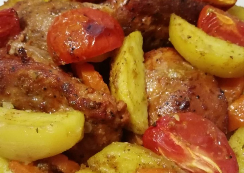 Филе бедра индейки с овощами