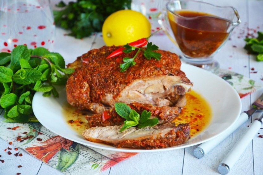 Куриные бедрышки в апельсиновом соусе