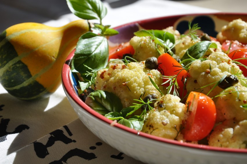 Цветная капуста с овощами