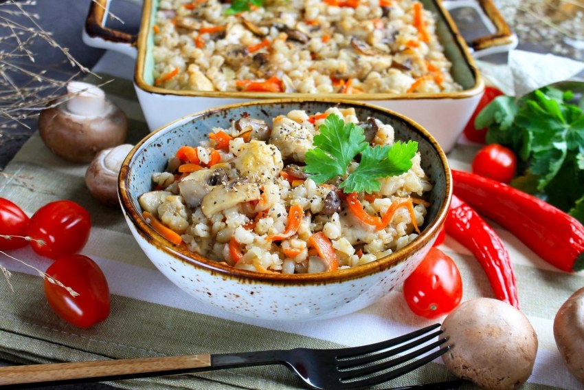 Перловка с фасолью