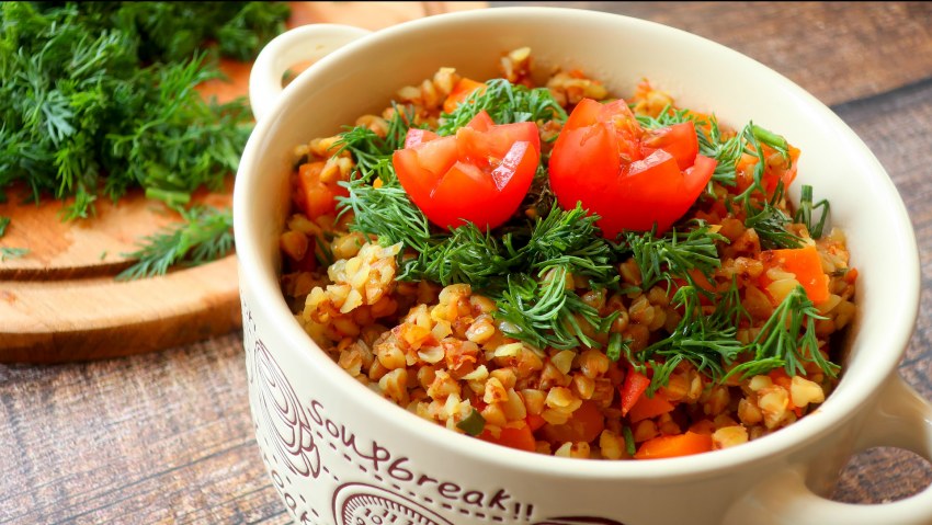 Гречка по купечески с овощами