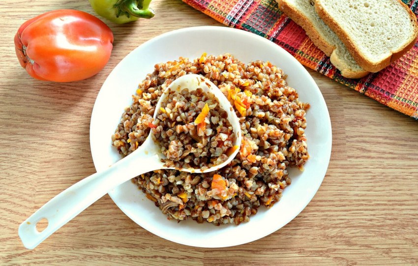 Гречка с шампиньонами