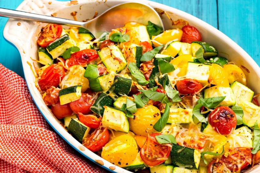 Салат с печеными овощами