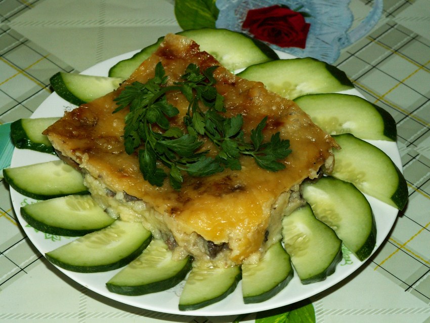 Грибная запеканка