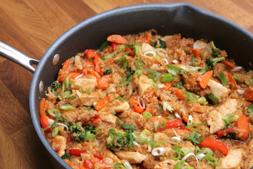 Рис с мясом и овощами