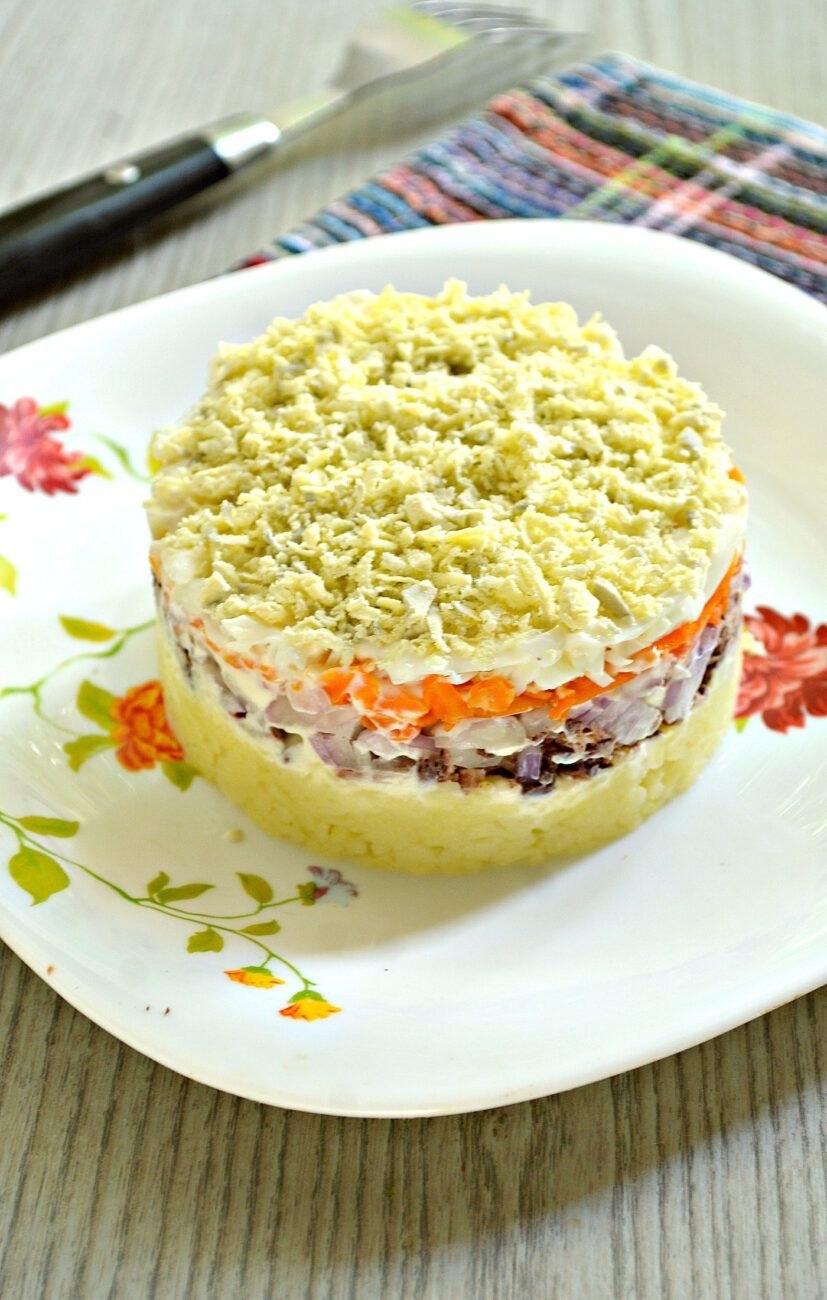 Мимоза с тунцом и сыром (38 фото)