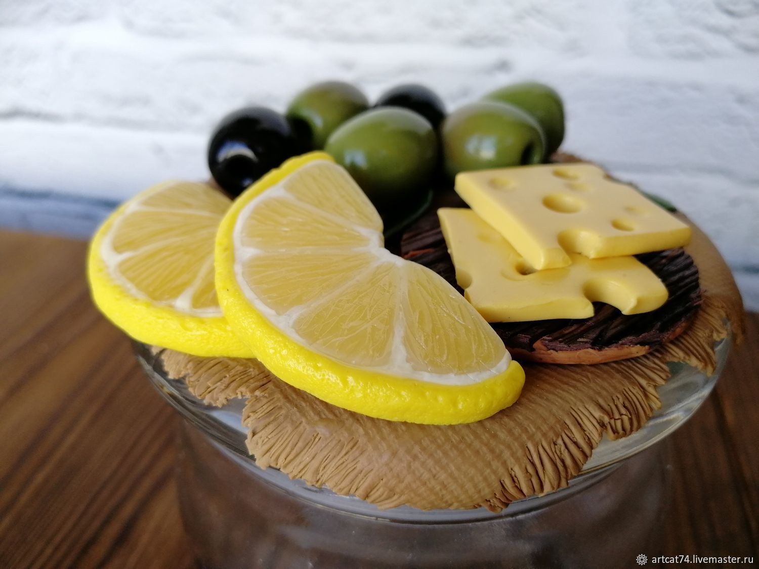 Лимонные дольки из полимерной глины