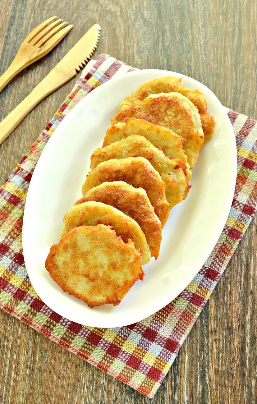 Картофельные драники с ветчиной