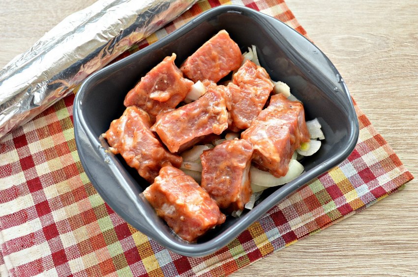Мясо шашлык в духовке