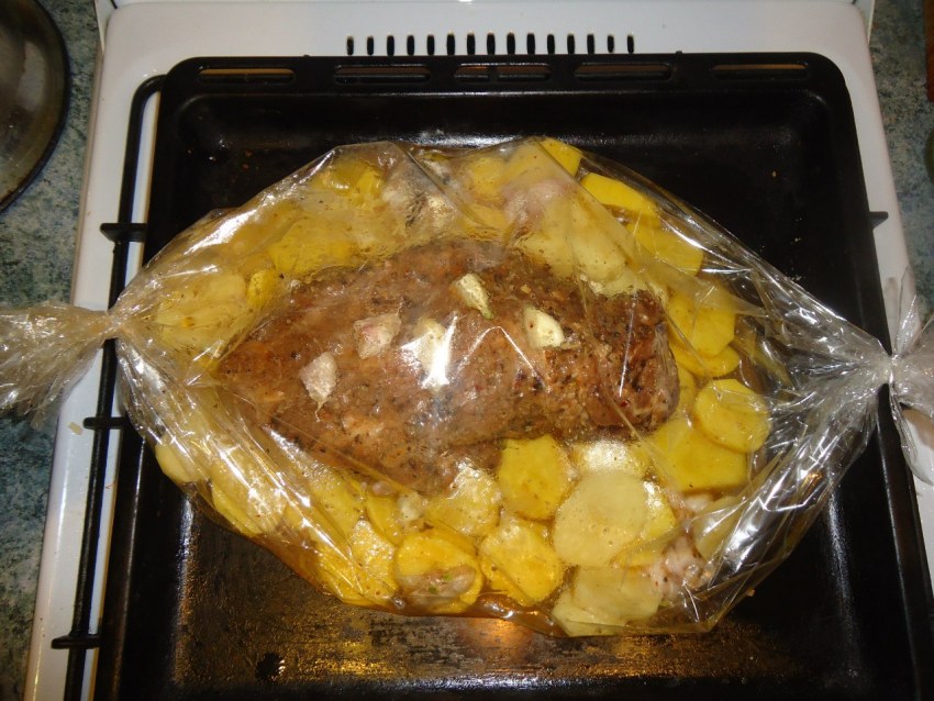 Шашлык в рукаве